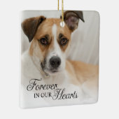 永遠に私たちのハートの犬の写真 セラミックオーナメント (右)