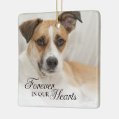 永遠に私たちのハートの犬の写真 セラミックオーナメント (左)