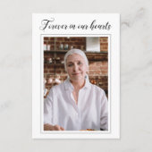永遠に私たちのハートの祈りの言葉カードと写真 エンクロージャーカード (正面)