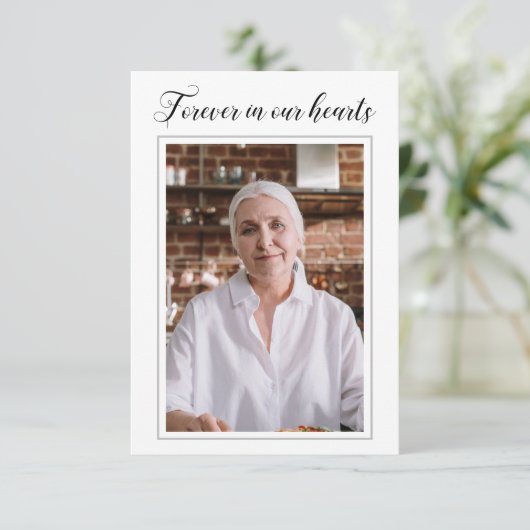 永遠に私たちのハートの祈りの言葉カードと写真 エンクロージャーカード (スタンド正面)