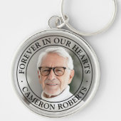 永遠に私たちのハートの記念完全な写真エレガント キーホルダー (正面)