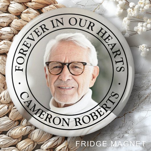 永遠に私たちのハートの記念完全な写真エレガント マグネット