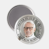 永遠に私たちのハートの記念完全な写真エレガント マグネット (正面/裏面)