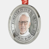 永遠に私たちのハートの記念完全な写真エレガント メタルオーナメント (左)