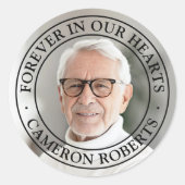 永遠に私たちのハートの記念完全な写真エレガント ラウンドシール (正面)