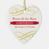 永遠に私たちのハートの記念碑カスタム セラミックオーナメント (右)
