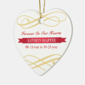 永遠に私たちのハートの記念碑カスタム セラミックオーナメント (左)