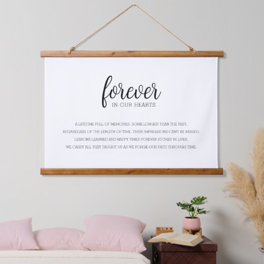 永遠に私たちのハートの記憶の形見ギフト 吊り下げ型タペストリー (寝室)