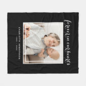 永遠に私たちのハートまたはカスタム文字写真の献上品 フリースブランケット (正面(横))