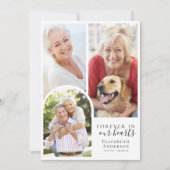 永遠に私たちのハートアーチ葬儀悔やみや弔慰 サンキューカード (正面)