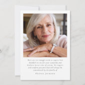 永遠に私たちのハートアーチ葬儀悔やみや弔慰 サンキューカード (裏面)