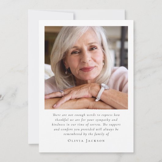 永遠に私たちのハートアーチ葬儀悔やみや弔慰 サンキューカード (裏面)