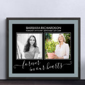 永遠に私たちのハートエレガントでScript写真葬儀 ポスター