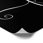 永遠に私たちのハートエレガントでScript写真葬儀 ポスター (角)