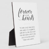 永遠に私たちのハートエレガントな結婚記念 フォトプラーク (側面)