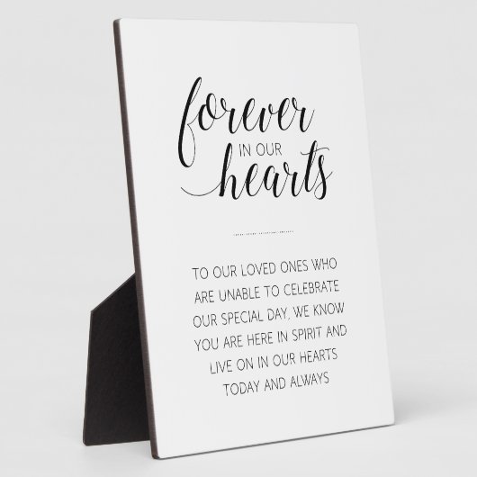 永遠に私たちのハートエレガントな結婚記念 フォトプラーク (側面)