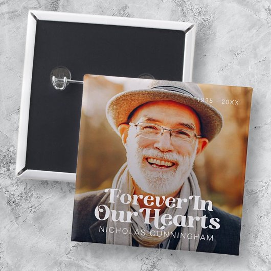 永遠に私たちのハートエレガント写真記念 缶バッジ