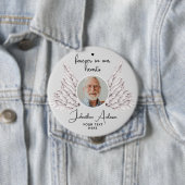 永遠に私たちのハートエンジェルウィングス写真葬儀 缶バッジ (インサイチュ)