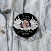 永遠に私たちのハートエンジェルウィングス写真葬儀 缶バッジ (インサイチュ)