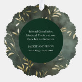 永遠に私たちのハートオリーブリーフ写真思い出 オーナメントカード (裏面)