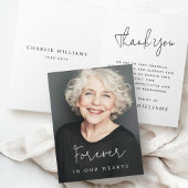 永遠に私たちのハートカジュアルのスクリプト葬儀の写真 サンキューカード