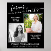 永遠に私たちのハートカスタムでメモリアル詩の写真 ポスター (正面)