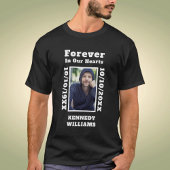 永遠に私たちのハートカスタムで写真死記念 Tシャツ
