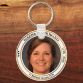 永遠に私たちのハートカスタム写真葬儀 キーホルダー (正面)