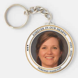 永遠に私たちのハートカスタム写真葬儀 キーホルダー