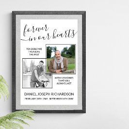 永遠に私たちのハートカスタム写真記念の詩 ポスター