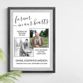 永遠に私たちのハートカスタム写真記念の詩 ポスター