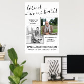 永遠に私たちのハートカスタム写真記念の詩 ポスター (ホームオフィス)