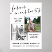 永遠に私たちのハートカスタム写真記念の詩 ポスター (正面)