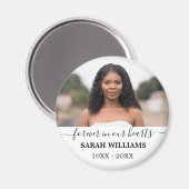 永遠に私たちのハートカスタム写真記念マグネット マグネット (正面/裏面)