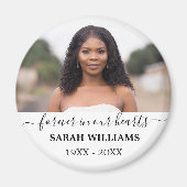 永遠に私たちのハートカスタム写真記念マグネット マグネット (正面)