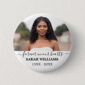 永遠に私たちのハートカスタム写真記念マグネット 缶バッジ (正面)