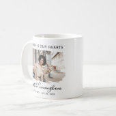 永遠に私たちのハートカスタム写真追悼碑 コーヒーマグカップ (正面左)