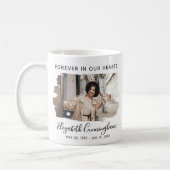 永遠に私たちのハートカスタム写真追悼碑 コーヒーマグカップ (左)