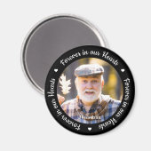 永遠に私たちのハートカスタム写真追悼碑 マグネット (正面/裏面)