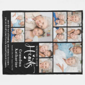 永遠に私たちのハートカスタム10写真メモリアル フリースブランケット (正面(横))