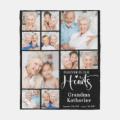 永遠に私たちのハートカスタム10写真メモリアル フリースブランケット (正面)