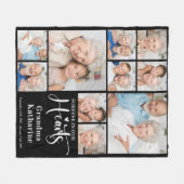 永遠に私たちのハートカスタム10写真メモリアル フリースブランケット (正面(横))