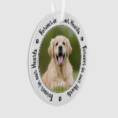 永遠に私たちのハートカスタム2フォトペットメモリアル オーナメント (正面)