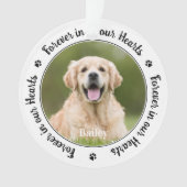 永遠に私たちのハートカスタム2フォトペットメモリアル オーナメント (正面)