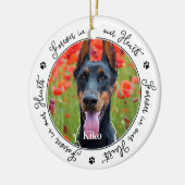 永遠に私たちのハートカスタム2フォトペット記念 セラミックオーナメント (左)