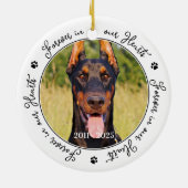 永遠に私たちのハートカスタム2フォトペット記念 セラミックオーナメント (裏面)