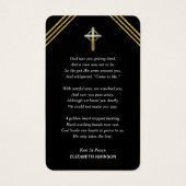 永遠に私たちのハートグリッター写真葬式カード (裏面)