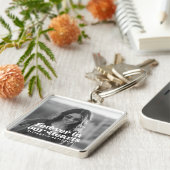 永遠に私たちのハートシンプルにカスタム写真記念 キーホルダー (側面)