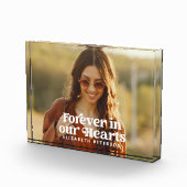 永遠に私たちのハートシンプルにカスタム写真記念 フォトブロック (右)