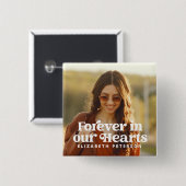 永遠に私たちのハートシンプルにカスタム写真記念 缶バッジ (正面&裏面)